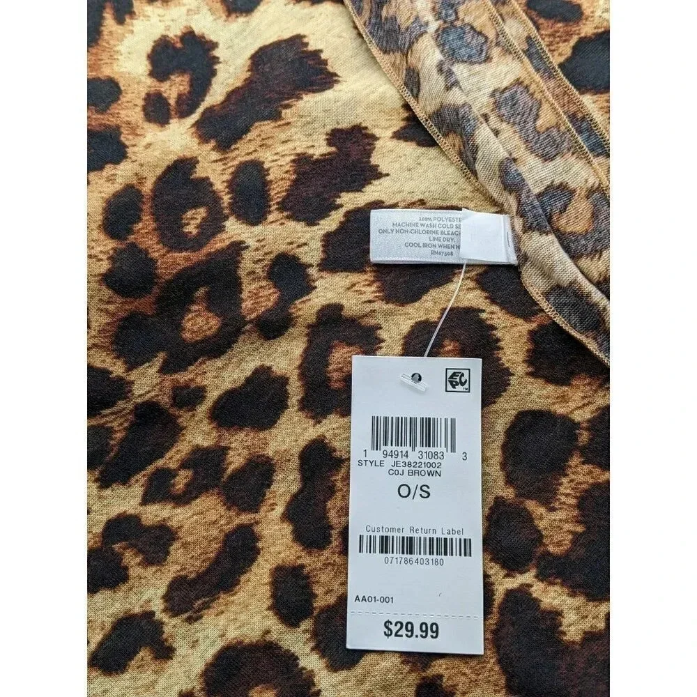 NWT Jenni Women's Scarf Leopard (MSRP $30)